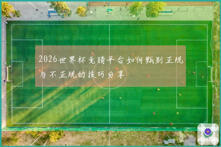 2026世界杯竞猜平台如何甄别正规与不正规的技巧分享